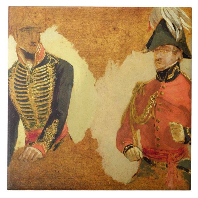 Studies of Royal Horse Artillery Uniform, and of a Tile (Front)