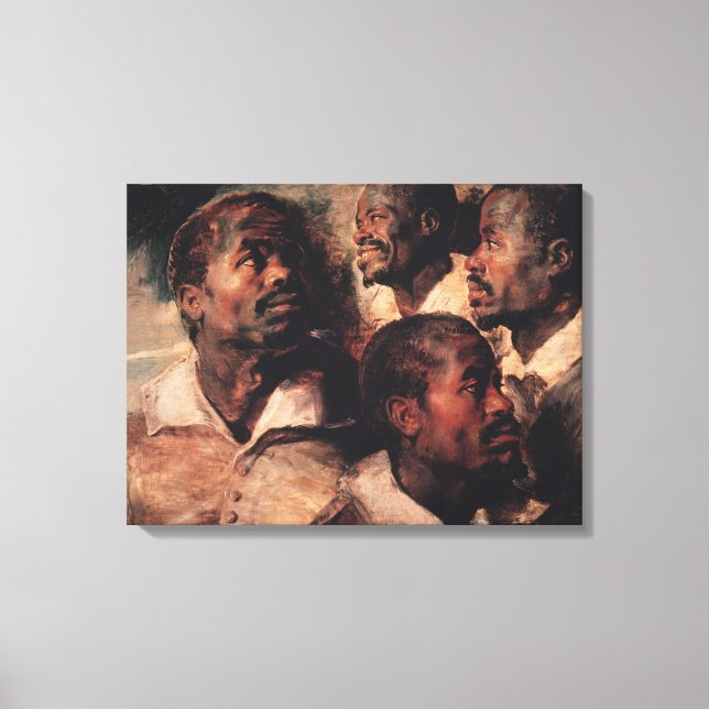 Studies of the Head of a Negro Canvas Print (Front)