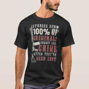 Studies Show 100 Of Criminals Commit Less Crime Vi T-Shirt