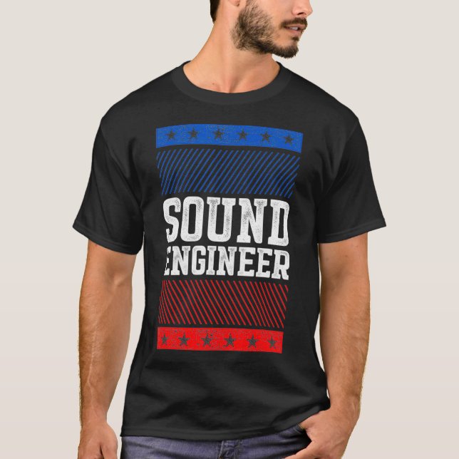Studio Audio Engineer Fun Tools Sound Guy Tech  T-Shirt (Front)
