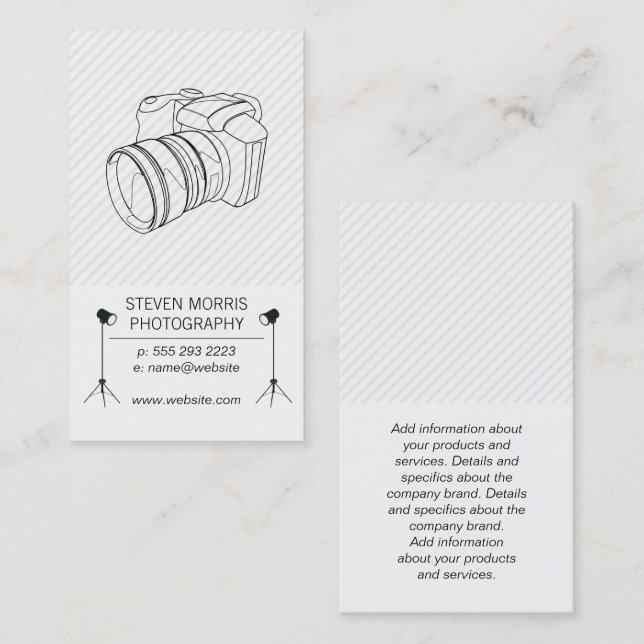 Studio Lights | Photographer | Camera Business Card (Front/Back)
