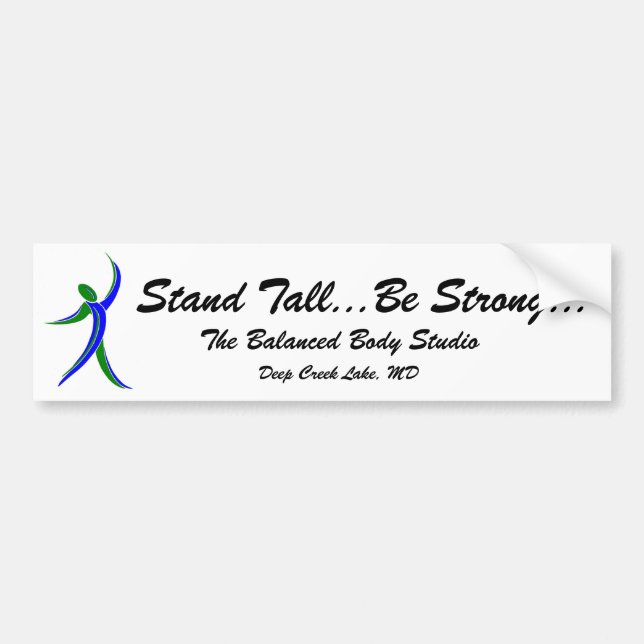 studio logo man, Stand Tall...Be Strong..., The... Bumper Sticker (Front)