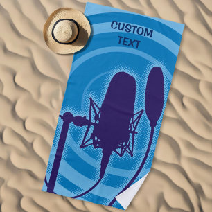 Studio Microphone Beach Towel