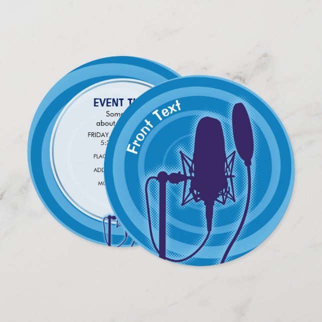 Studio Microphone Invitation (Front/Back)
