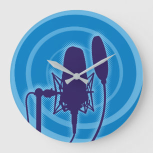 Studio Microphone Large Clock