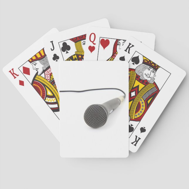 studio microphone playing cards (Back)