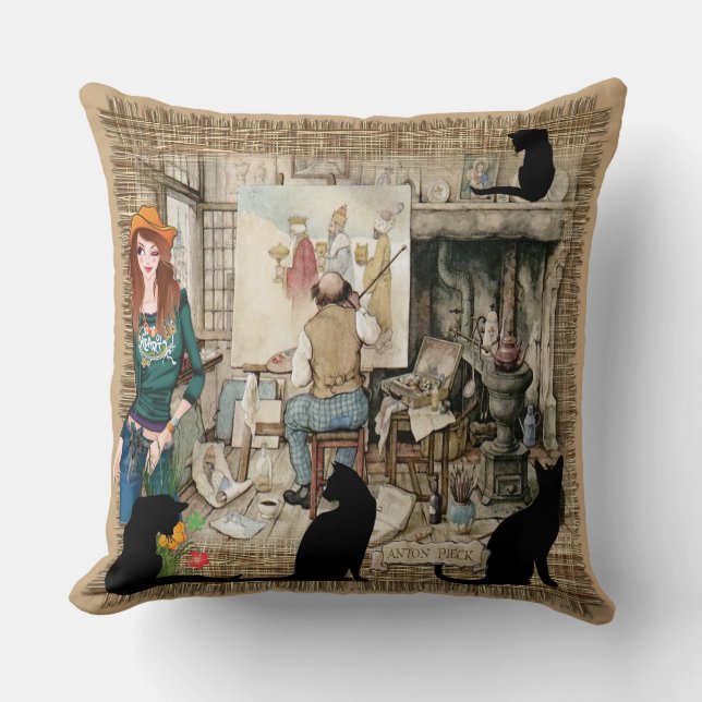 Studio of Anton Pieck Cushion (Front)