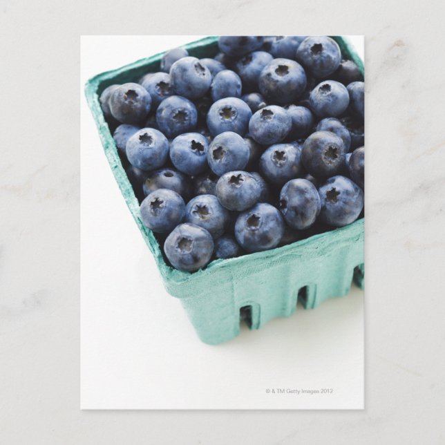 Studio shot of blueberries postcard (Front)