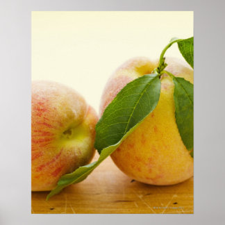 Studio shot of peaches poster