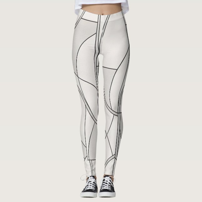 Studio to Street Minimalistic Pattern  Leggings (Front)