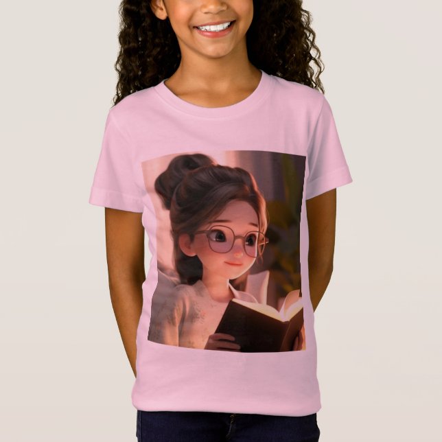 Studious Girl Cute T Shirt  (Front)