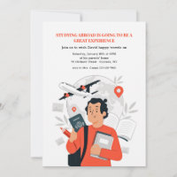Study Abroad Farewell Party Invitation