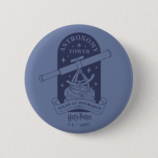 Study at HOGWARTS™ Astronomy Tower 6 Cm Round Badge (Front)
