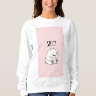 Study bear women sweater   everyday women sweater 