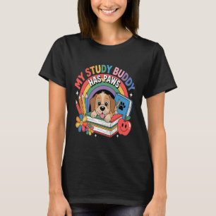 Study Buddy Has Paws Dog Back To School Cute Dog T-Shirt
