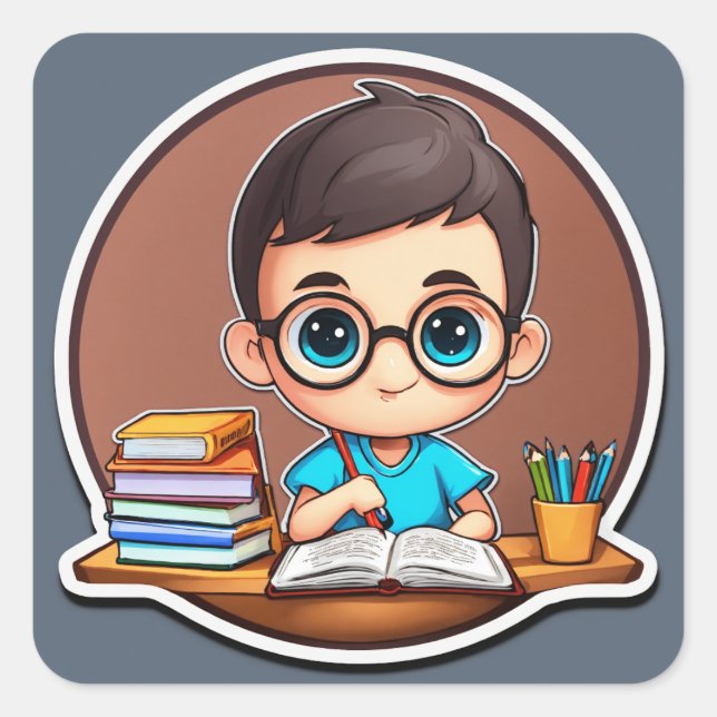 Study Buddy Square Sticker (Front)