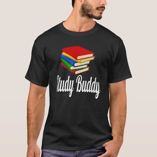 Study Buddy  Stack of Books T-Shirt (Front)