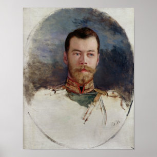 Study for a portrait of Tsar Nicholas II 1898 Poster