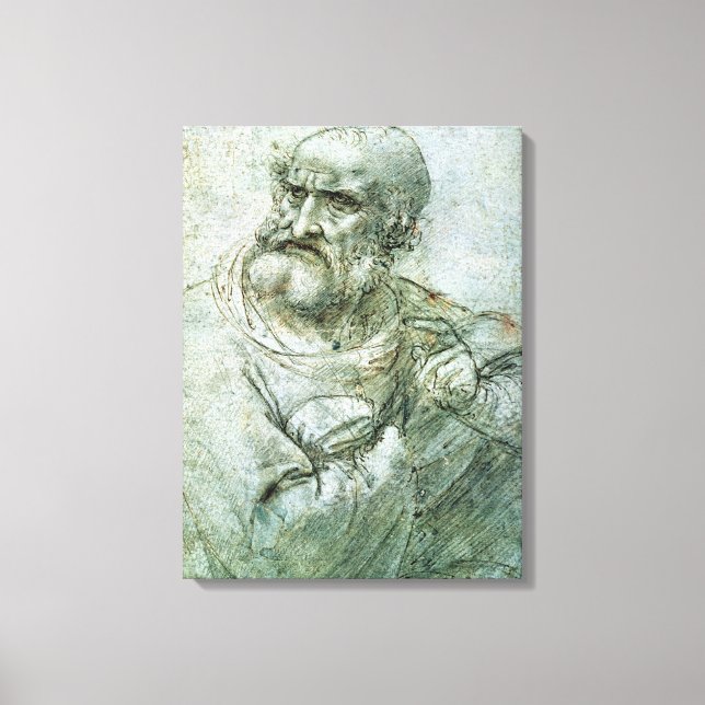 Study for an Apostle from The Last Supper, c.1495 Canvas Print (Front)