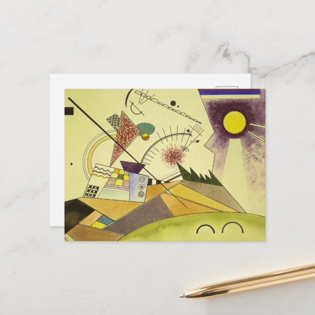 Study for Bewegte Ruhe by Wassily Kandinsky Holiday Postcard (Front/Back In Situ)