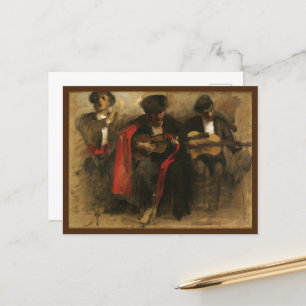 Study for Seated Musicians, Sargent  Postcard