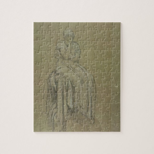 Study for Solitude, c.1890 (chalk on paper) Jigsaw Puzzle (Vertical)