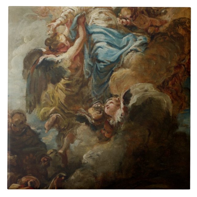 Study for the Assumption of the Virgin, c.1760 2 Tile (Front)