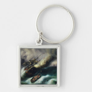 Study for The Burning of the 'Kent' in 1825 Key Ring