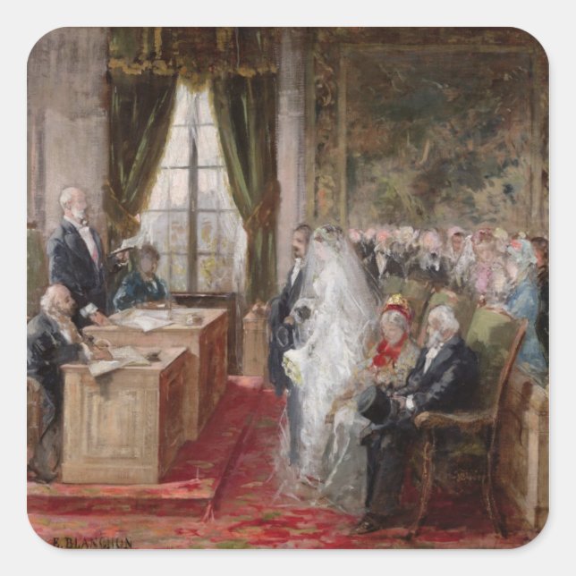 Study for the Civil Marriage Square Sticker (Front)