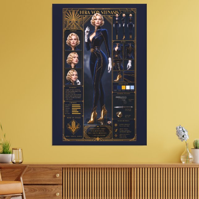 Study in Power Sovereign Grace Hera von Stenasis Canvas Print (Insitu(LivingRoom))