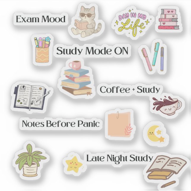 Study Mode Stickers (Front)