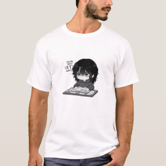 Study Now Cry Later Relatable Chibi Student Illust T-Shirt
