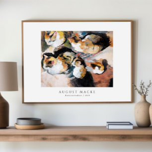 Study of A Cat   Katzenstudien (1909) August Macke Poster