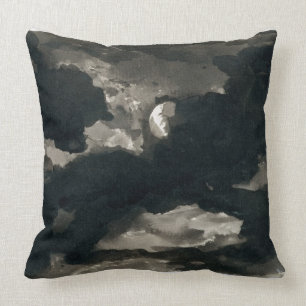 Study of a Clouded Moonlit Sky (black wash on laid Cushion