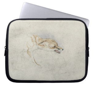 Study of a crouching Fox, facing right verso: fain Laptop Sleeve