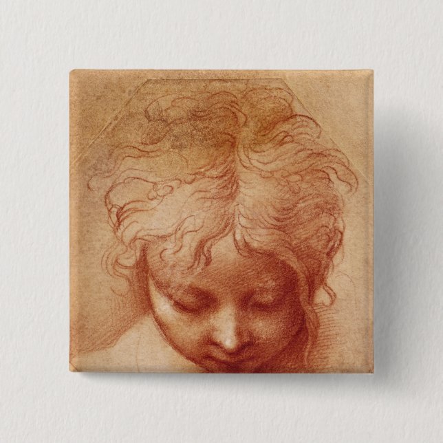 Study of a Head 15 Cm Square Badge (Front)