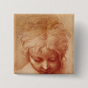 Study of a Head 15 Cm Square Badge