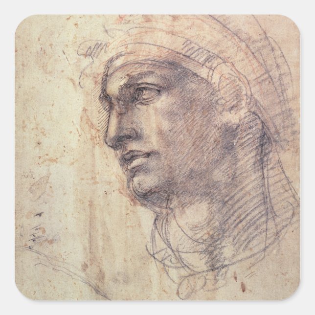 Study of a Head Square Sticker (Front)