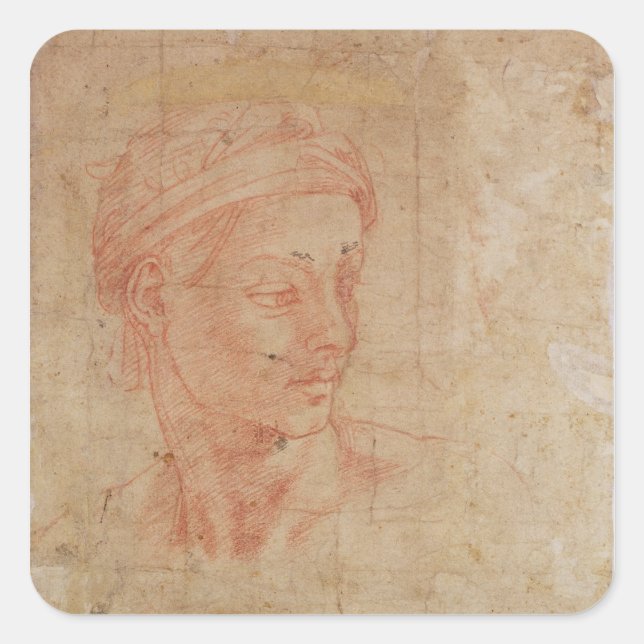 Study of a Head Square Sticker (Front)