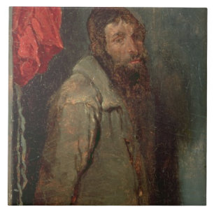 Study of a Jewish Merchant (oil on board) Tile
