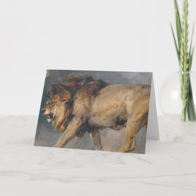 Study of a Lion (by Edwin Henry Landseer) Card (Front)