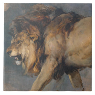 Study of a Lion (by Edwin Henry Landseer) Tile