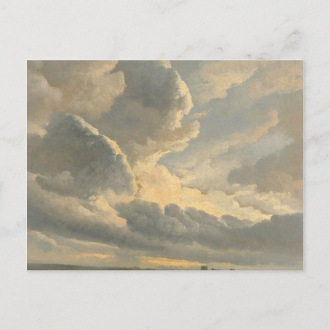 Study of Clouds with a Sunset near Rome Postcard (Front)