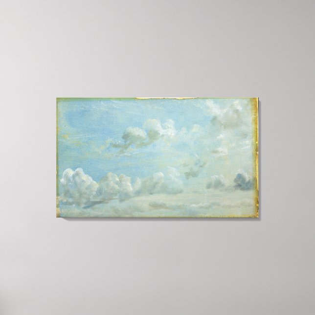 Study of Cumulus Clouds, 1822 (oil on paper laid d Canvas Print (Front)