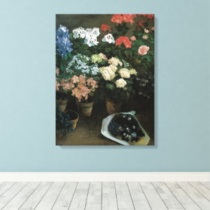 Study of Flowers by Frederic Bazille, Vintage Art Canvas Print