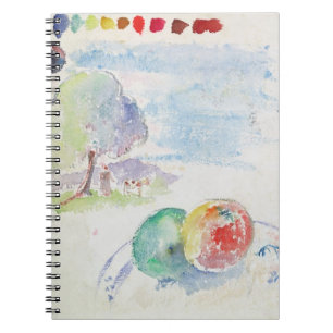 Study of Fruits and a Landscape, 1892 (w/c on pape Spiral Notebook