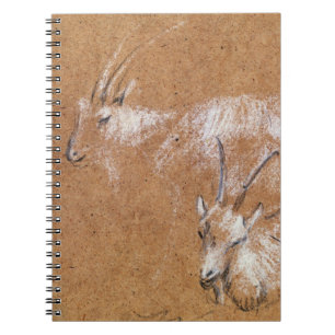 Study of Goats (drawing) Spiral Notebook