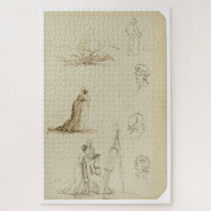 Study of Heads, Figures, and Foliage – Friedrich Jigsaw Puzzle