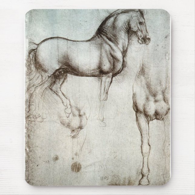 Study of horses - Leonardo da Vinci Mouse Pad (Front)