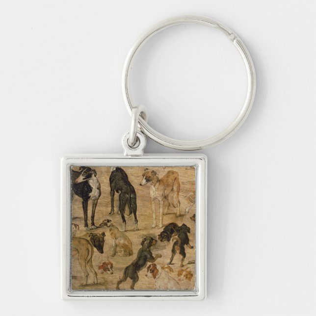 Study of Hounds, 1616 Key Ring (Front)